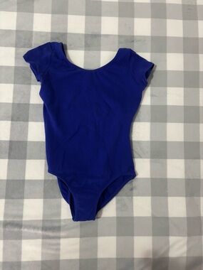 Capezio Kids Cobalt Blue Short-Sleeve One-Piece Leotard